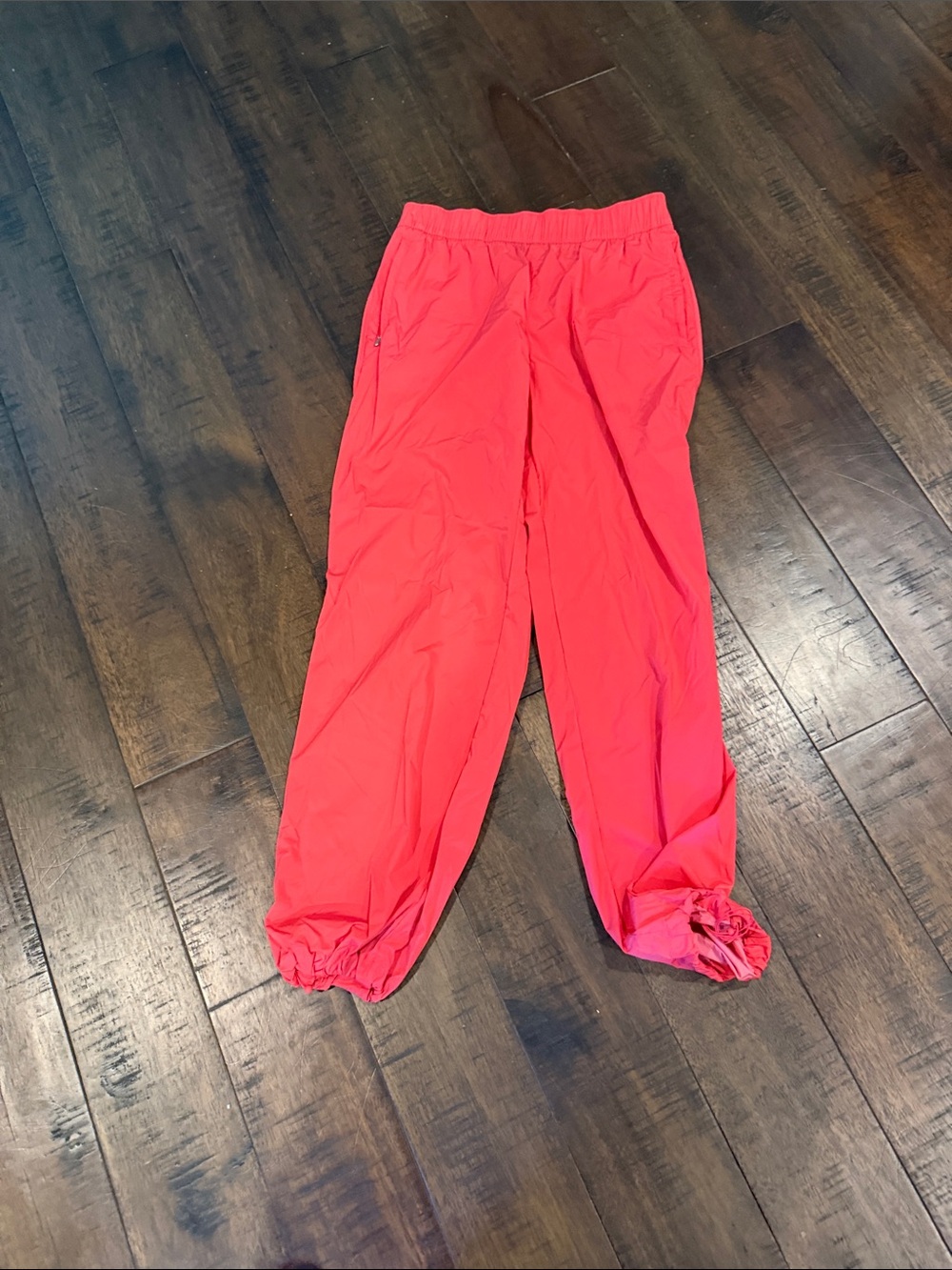 Athleta Bright Coral Pink Elastic Waist Track Pants